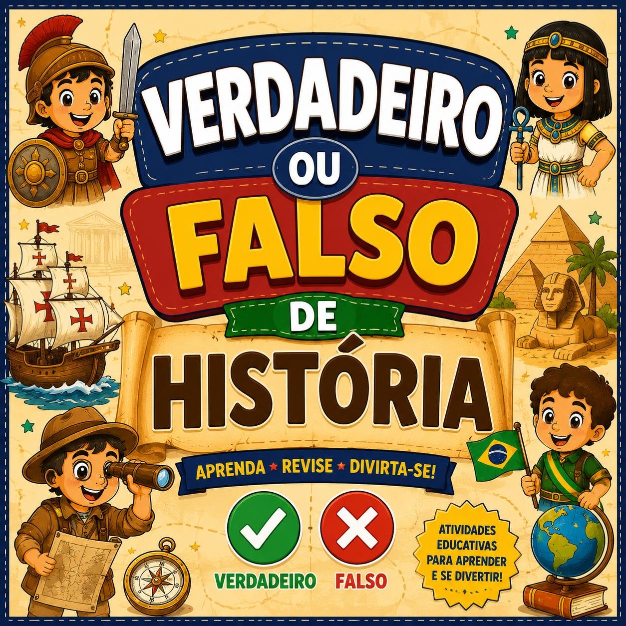 Capa do bônus Verdadeiro ou Falso de História